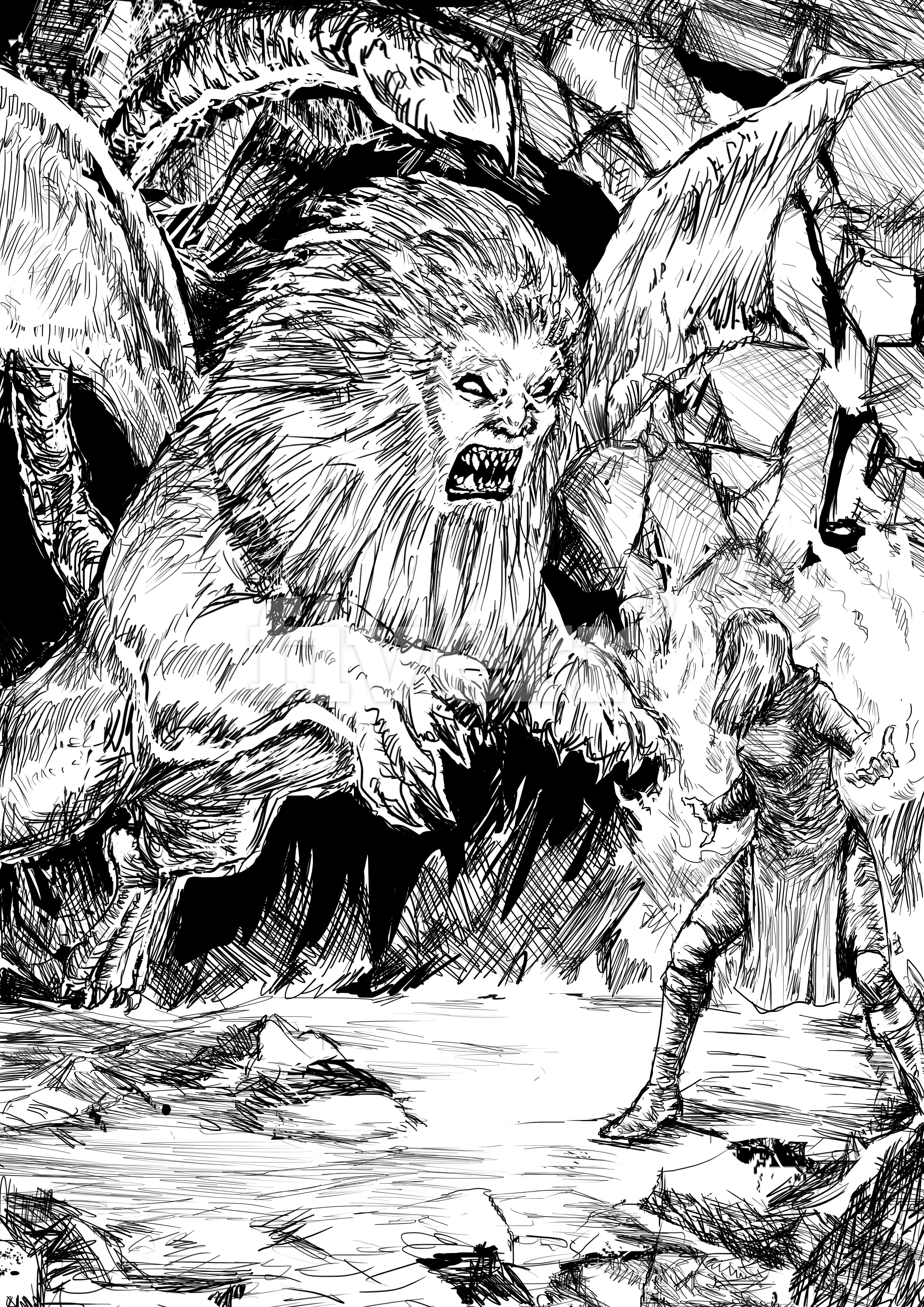manticore, Tabitha Millhouse, Creature in the cave, The Bloodstone Reckoning